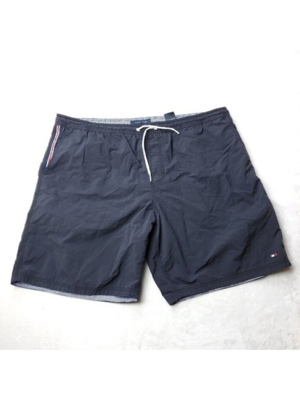 Tommy Hilfiger Swim Shorts Mens 2XL Nylon Black Trunks y2K Beach Surf